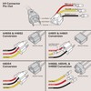 True Mods 2pc H4 (9003/HB2) Headlight Socket Converter Kit [for