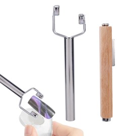 3-in-1 Nail Magnets for Cat Eye, Y-Shape Stainless Steel Double Head Magnetic Nail Polish Stick Wooden Hexagon Cateye Gel Polish Magnet Pen for Salon Studio Home Art DIY (Silver)