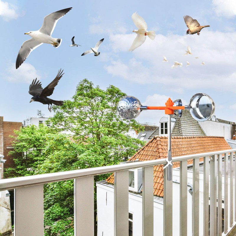 Bird Reflective Spinning Deterrent Devices for Outside Keep Birds Away