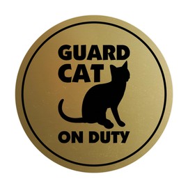 Motto Lita Circle Guard Cat on Duty (Brushed Gold) - Medium