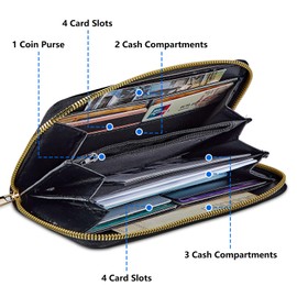 WZCJDHMJ Women Wallets,Large Capacity Clutch Purse for Women Ladie Men Wallet Clearance Credit Card Holder PU Leather Handbag Clutch Purse-Fox at Sunset