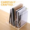 HeZone Desk File Organizer, Acrylic Magazine File Holder with 3