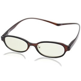 Eight Tokyo IRUV-NECK-8104 Reading Glasses, Neck Hanging, Women's, Men's, Stylish, Blue Light Cut, brown + 1.5