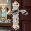 Eapmic Antique Gold Privacy Door Security Entry Handle Lock Mortise