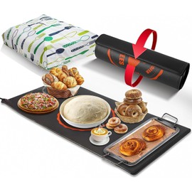 Bread Proofing Mat - Sourdough Heating Mat with Heat Preservation Cover, 59°F-140°F Adjustable Thermostat Sourdough Starter Warmer, Bread Proofer for Baking, Dough Rise, Food & Drink Warm