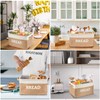 Lukeline Bread Storage Basket for Kitchen, Foldable Fabric Bread Keeper