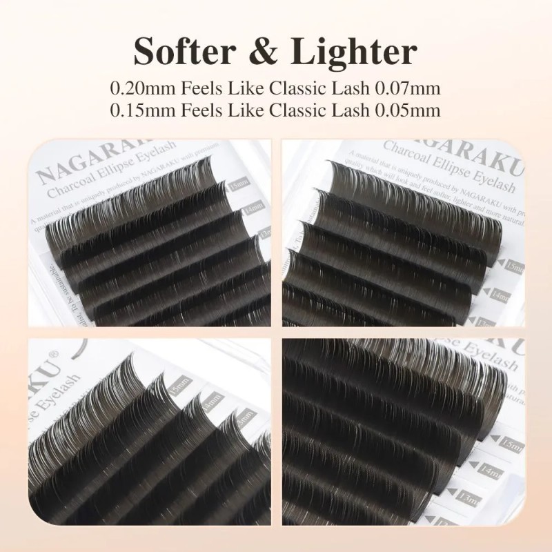 Extensiones De Pestañas Nagaraku Charcoal Ellipse