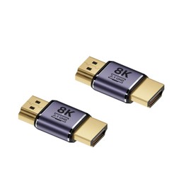 YFFSFDC HDMI to HDMI Converter Adapter, [2 Pack] HDMI Male to HDMI Male Adapter, HDMI Extension Adapter, 48Gbps HDMI 2.1 Adapter, 8K@60Hz, 4K@120Hz, Compatible with TV, HDR, Full HD, Portable Display Accessories