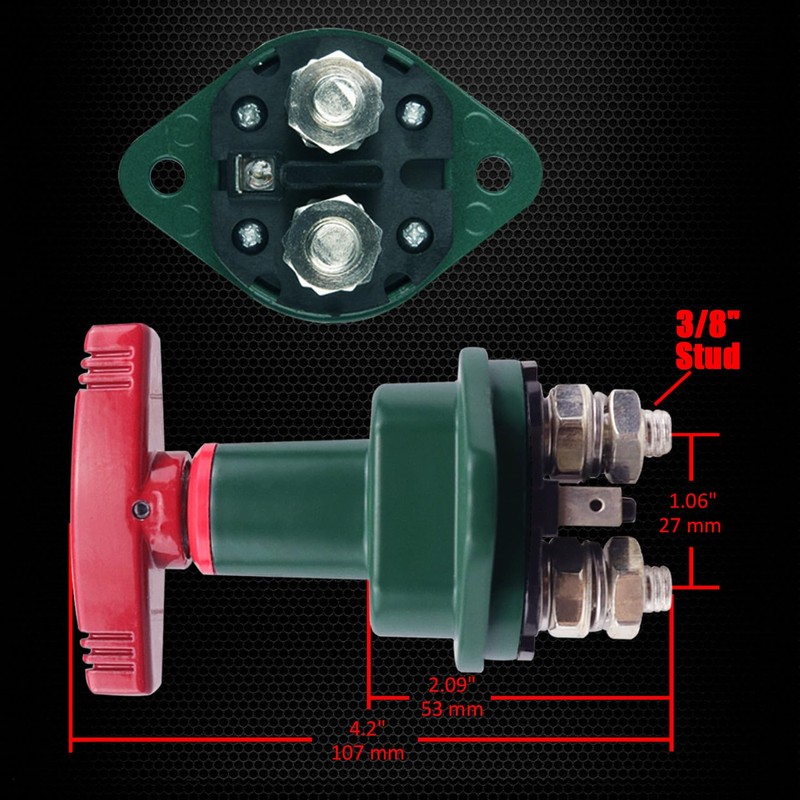 Ampper Battery Disconnect Switch 12V - 48V, HD High Current