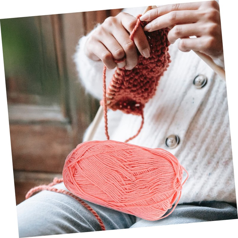 jojofuny 6rolls Lace Yarn Woolen Yarn Crocheting Knitting Chunky Dyed