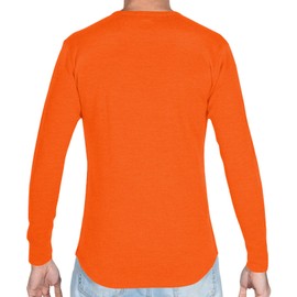 MERIWOOL Mens Base Layer 100% Merino Wool Heavyweight 400g Thermal Shirt for Men Hunter Orange