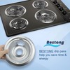 Chrome Range Drip Pans compatible with GE, Hotpoint and Kenmore