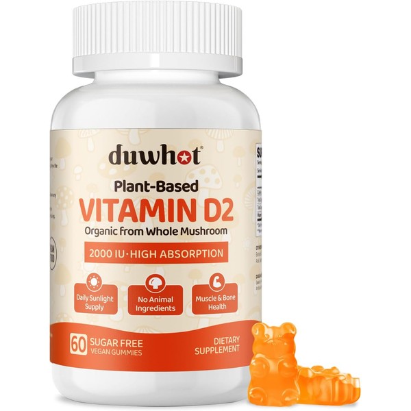 Vitamin D2 Gummies 2000 IU – Plant-Based Ergocalciferol from Whole