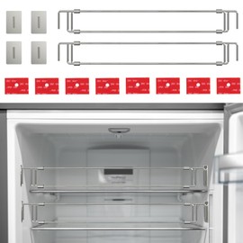 Winrain Stainless Steel RV Fridge Bars - Adjustable 12.5-22.3 Inches, Essential Tension Rods for Refrigerator and Cabinet in RV, Camper, and Travel Trailers (2 Pack)