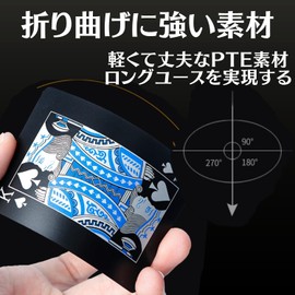 GlowTact Playing Cards [Set of 2] Waterproof Plastic Cool Magic Tricks Poker Event Party (Red Blue, 2 Pieces)