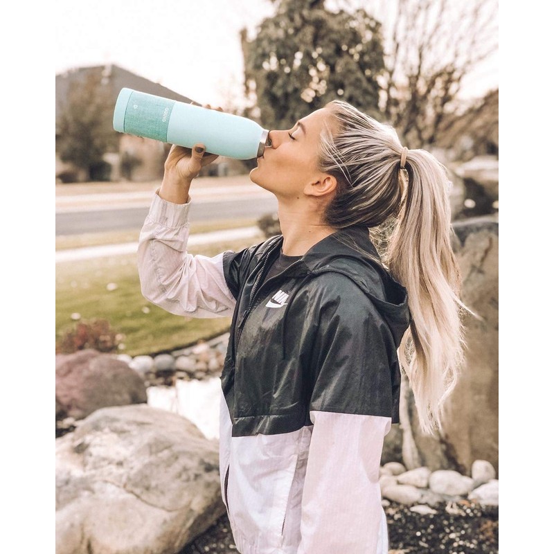 iHome iBTB2QQ Water Bottle with Bluetooth Speaker, Seafoam, One Size