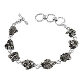 Starborn Creations Sterling Silver Campo del Cielo Meteorite Bracelet