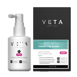 Women's Targeted Topical Serum, Hair stimulating Treatment. Fights Chronic Hair Loss. Revitalize with Biotin, Neem Oil, Lavender. Combat hair thinning factors, restore growth cycle. 2 fl. oz - Veta