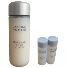 Laneige 라네즈 옴므 크림 스킨 올인원 본품+여행용 남자 로션 (1srr) Laneige Homme Cream Skin All-in-One Full Size + Travel Men's Lotion