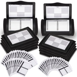 Lebared Football Wristbands with 5 Playbook Cards, Clear PVC Windows Wristbands Sports for Youth & Adults, 5on5 Flag Football Wrist Bands, QB Arm Bands for Quarterback, Catcher, Referee (Black 10Pack)