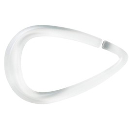 Spirella Duschvorhangringe 12 Stück Drop Kunststoff Transparent - Passend für alle gängigen Duschvorhangstangen