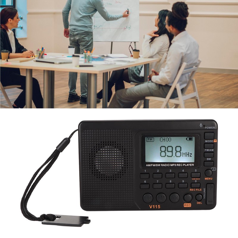 Full Band Recording Radio FM AM MP3 Player LCD Backlight