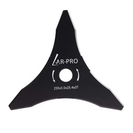 (2-Set) 10" x 3 Teeth Carbon Steel Brush Cutter Blades with Washers - 2 Blades and 2 Washers - Blades for 20mm or 25.4mm Arbor - Compatible with Husqvarna, Stihl, Ego, and More