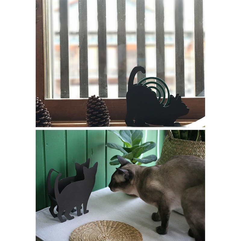 Cat Shape Mosquito Coil Rack Mosquito Repellent Coils Incense Iron