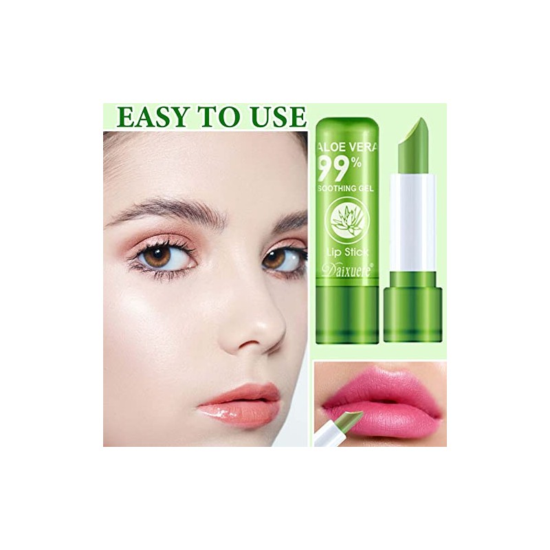 Set De 4 Labiales De Aloe Vera, Brillo Labial Mágico