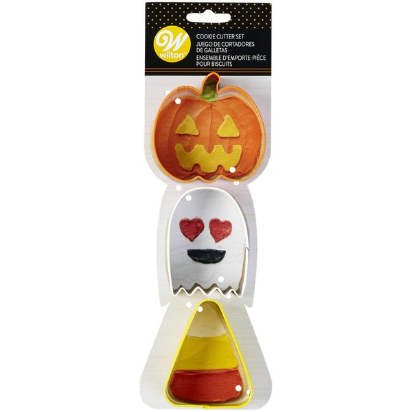 WILTON 3 Piece Halloween Cookie Cutter Set, 1 EA