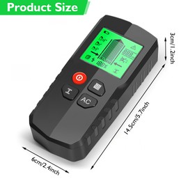 Focenat Cable Finder Detector, Cable Finder, Wall Scanner Detector, Power Line Finder, Line Detector with LCD Display, Multifunctional Stud Finder, for Wood, Iron Metals, Cable, Metal