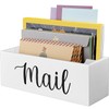 DRASTAR Mail Organizer, Mail Holder with 2 Slots, White Mail
