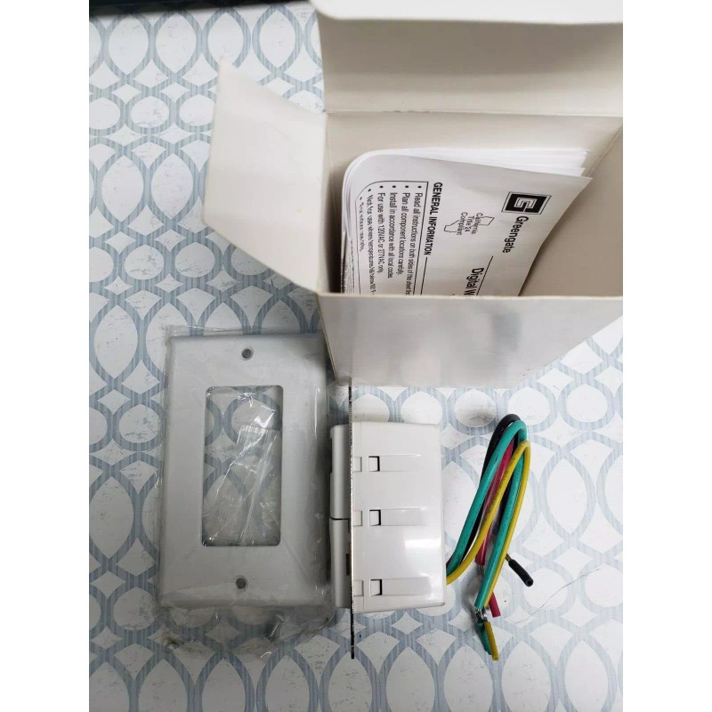 Cooper Greengate TSW-MV-White Digital Timer w/ Push-Button 120/277V with Wall