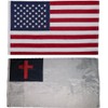 AES USA American and Christian Christ Jesus Religious Flag 3x5
