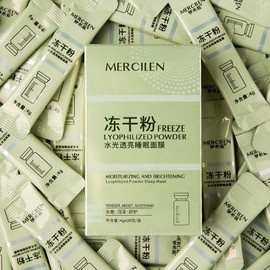 [Overseas] Mengxi Blue Water Light Overnight Mask, Translucent Freeze-Dried Powder Sleeping, Free Size/4G *Receive a trial version of 100 packs (5 boxes) 5ea