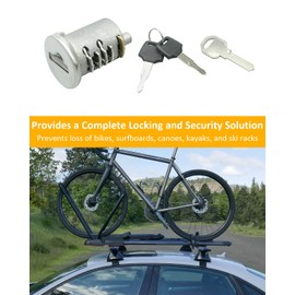 4 Pack Lock Cylinder for Yakima SKS Car Rack System with SKS Lock Core Replacement 4 Cores 2 Keys and Control Key A