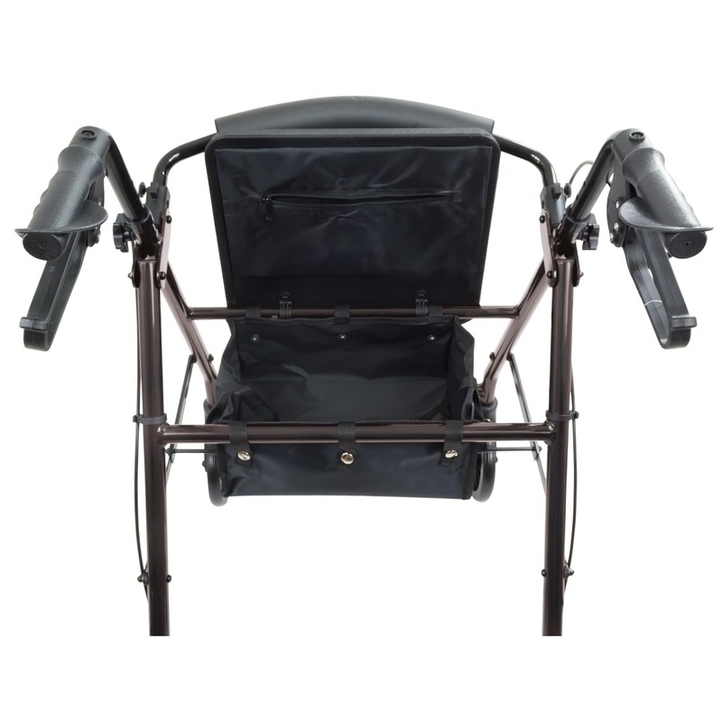 ProBasics Aluminum Rollator with 6-inch Wheels, Padded Seat and Backrest,