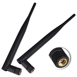 BOOBRIE WiFi-Antenne 2,4 GHz 5,8 GHz Dual-Band 5DBi Omnidirektionale WLAN-Antenne RP-SMA männlich für WLAN-Router, für WLAN-Verstärker (2 Stück)