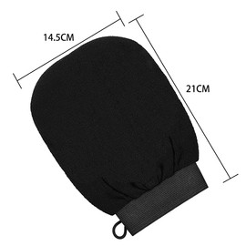 4 PCS Exfoliating Gloves, Exfoliation Scrubbing Mitt Black Deep Body Exfoliating Glove Dead Skin Remover Shower Body Scrub Gloves for Women and Men, Ingrown