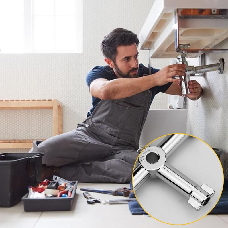 OUDQFCJ 1 x 4-way multifunctional key, universal control cabinet key,