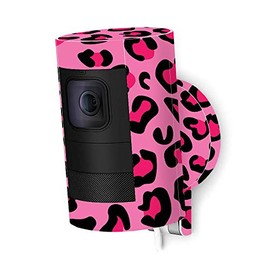 MightySkins Skin Compatible with Ring Stick Up Cam Wired - Pink Leopard | Protective, Durable, and Unique Vinyl Decal wrap Cover | Easy to Apply, Remove, and Change Styles | Made in The USA