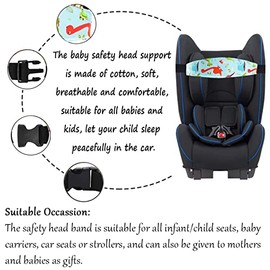 ZYNQACC 2 piezas de cinturón de soporte para la cabeza del asiento de coche para bebé, cinturón de posicionamiento y ayuda para dormir y descansar para asiento de seguridad de niño pequeño, cinturón