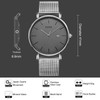 Burei Men's Wrist Watch, Stylish, Minimalist, Ultra Thin Commuter Net