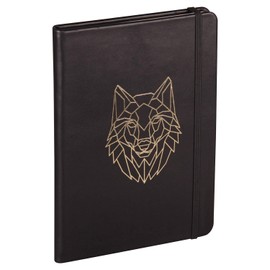 Clairefontaine 400130C Hardback Leather Notebook 144 Pages A5 (14.8 x 21 cm) Lined Leather Cover Wolf