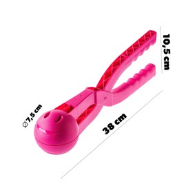 KADAX Snowball Shaper, Snowball Tongs Made of Durable Plastic, Snowball Toy for Memorable Winter Days, Snowball Maker, Snowball Maker (Pink)