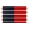 TRISAR Double-ended Pencil, Ergonomic Design 12 Pre-sharpened Pencils Erasable (Red
