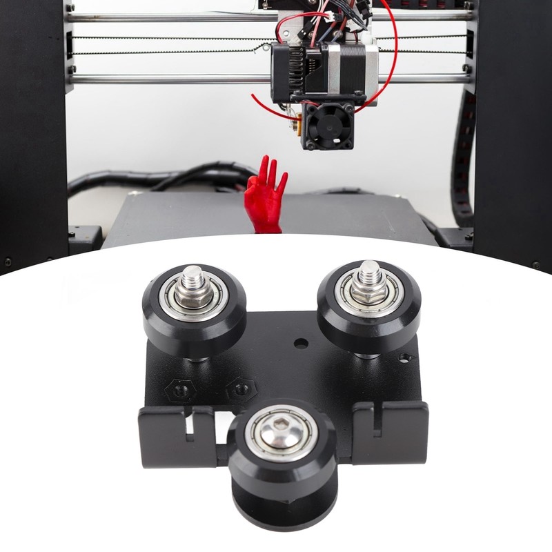 Back Support Plate Black Metal 3D Printer Extruder Back Support