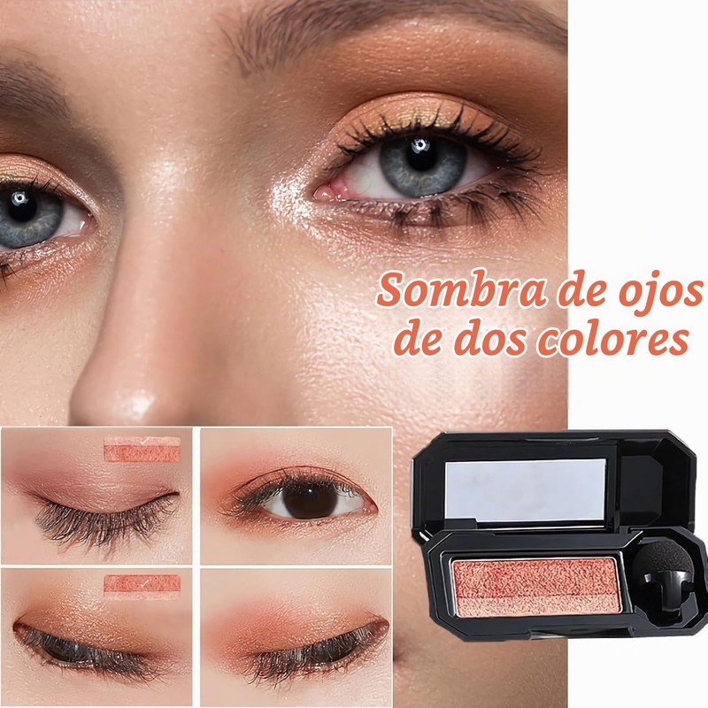 Sombra de Ojos de Doble Color,Paleta de Maquillaje de Ojos