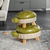 CYYTLFSD Animal Ottoman Footstool, Turtle Sofa Stool, PU Leather Upholstered
