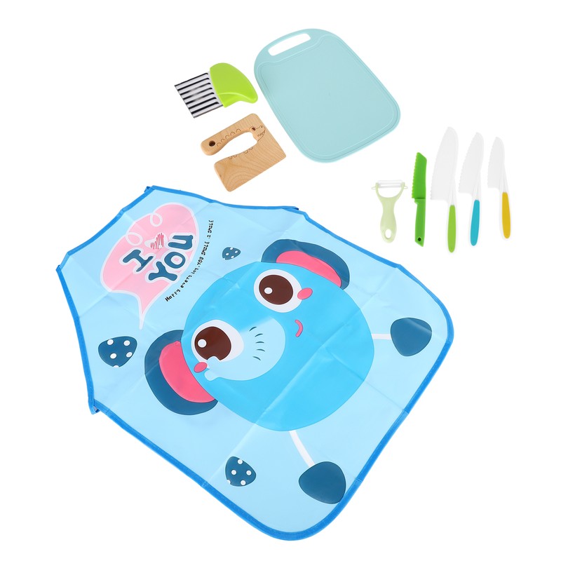 Kids Baking Knife Set Paring Knife Cutting Board Potato Chipper
